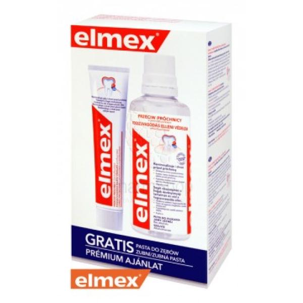 Elmex Caries Protection ústní voda 400ml + zubní pasta 75ml ZDARMA