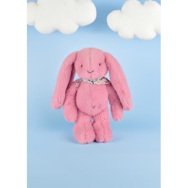 Doudou Plyšový zajíček s šátkem růžový 35 cm (obrázek 4)