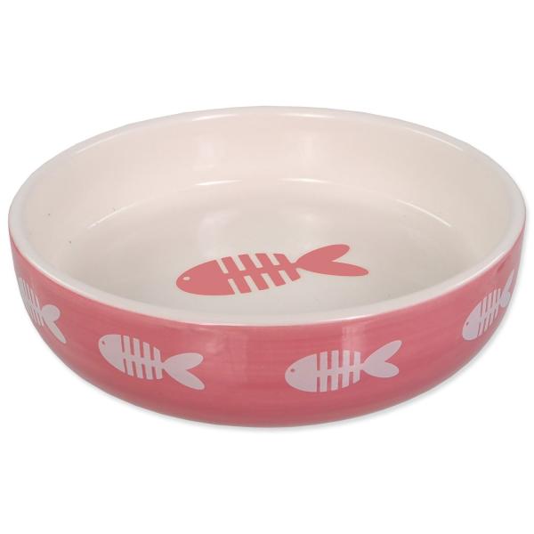 Miska Magic Cat keramický potisk ryba růžová 13x4cm 260ml