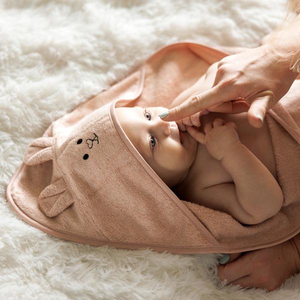 BABYONO Osuška bambusová Super Soft Pink 100×100 cm