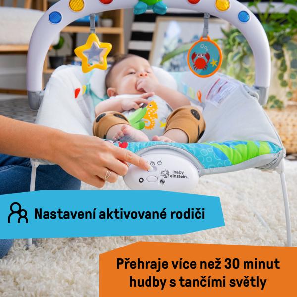 BABY EINSTEIN Lehátko hudební vibrační se světýlky Kick to It Neptune do 9 kg (obrázek 11)
