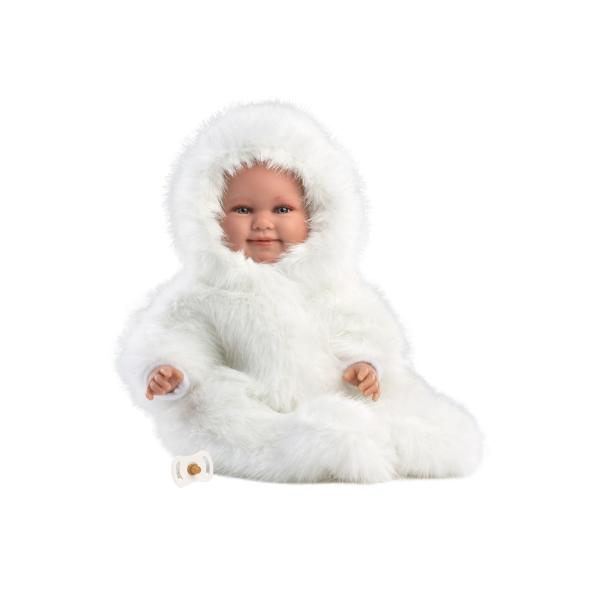 Llorens 74505 NEW BORN – realistická panenka miminko se zvuky a měkkým látkovým tělem – 45