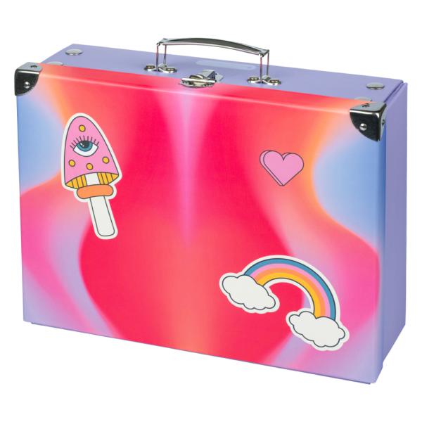 Skládací školní kufr Hippie s kováním