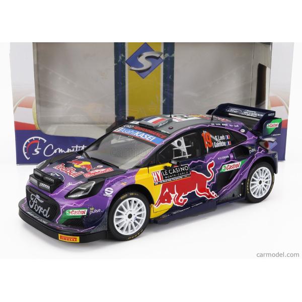 1:18 FORD PUMA RALLY1 HYBRID PURPLE RED BULL RALLYE MONTECARLO 2022