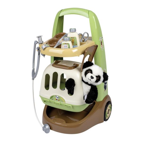 Smoby - Animal Care Trolley Veterinario Con Panda, 7600340405, +3 Anni,-image