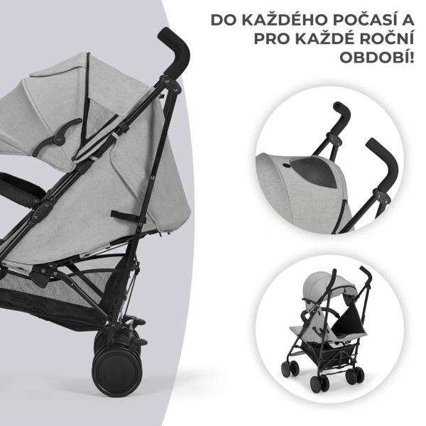 KINDERKRAFT Kočík športový Siesta Ash grey (obrázek 5)
