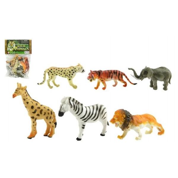 Zvířátka safari ZOO 6ks plast 10cm