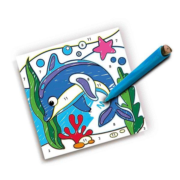 Vybarvování zvířátek podle čísel fixy s trojúhelníkovým úchopem