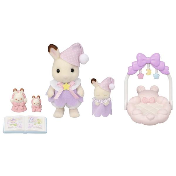 Le Coucher Des Soeurs Lapin Chocolat - Sylvanian Families - 5806-image