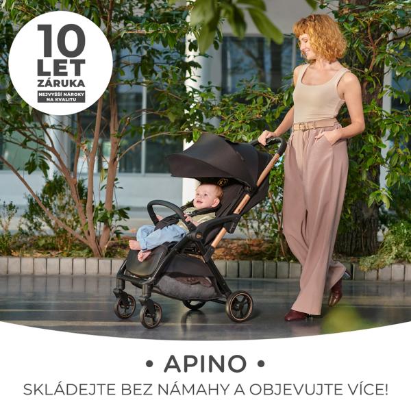 KINDERKRAFT Kočárek sportovní Apino Raven black (obrázek 9)