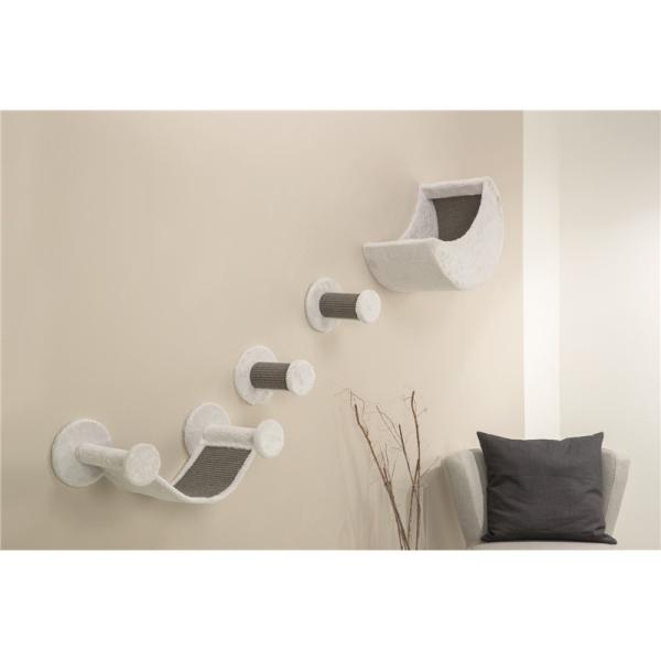 Set Trixie na připevnění na stěnu 4 díly bílá/šedá