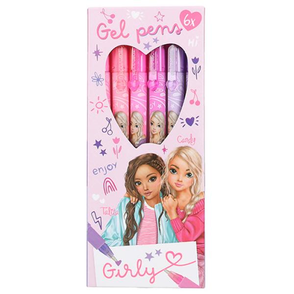 Top Model Sada gelových tužek, 6 barev, odstíny růžové a fialové