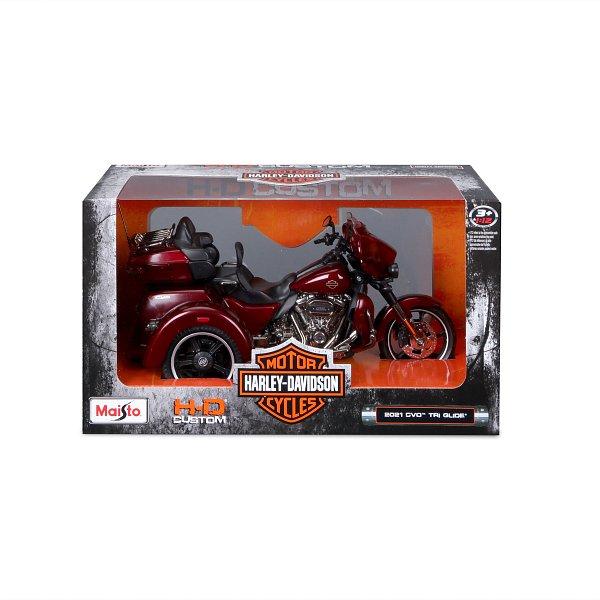 Maisto – H-D Trikes – 2021 CVO Tri Glide, metalická červená, 1:12