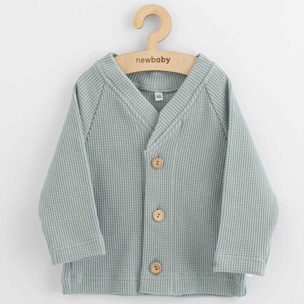 Dětský kabátek na knoflíky New Baby Luxury clothing Oliver šedý 80 (9-12m)