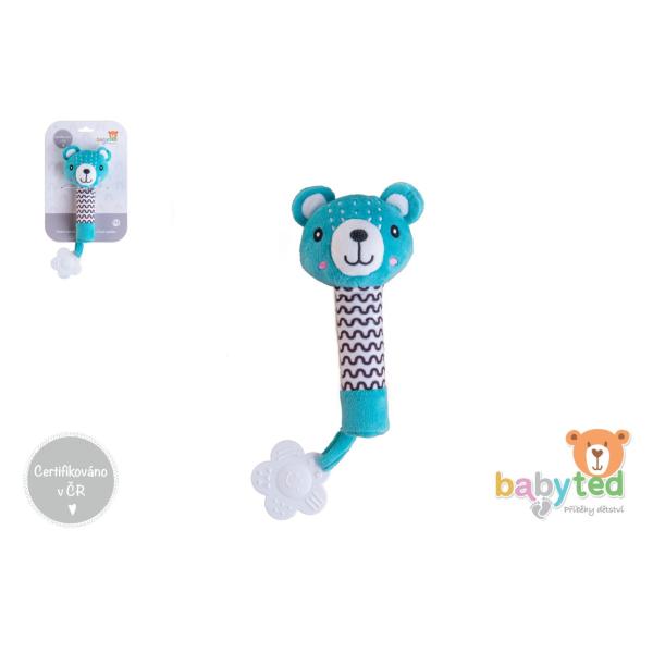 Medvídek babyted pískátko/kousátko medvěd plyš 25cm (obrázek 3)