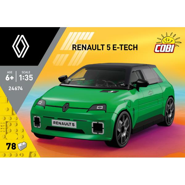 Cobi Renault 5 e-tech 1:35 Zelená (obrázek 5)