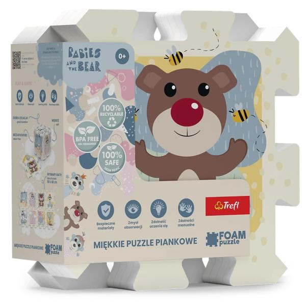 Trefl penové puzzle Treflíkovci a medvídek