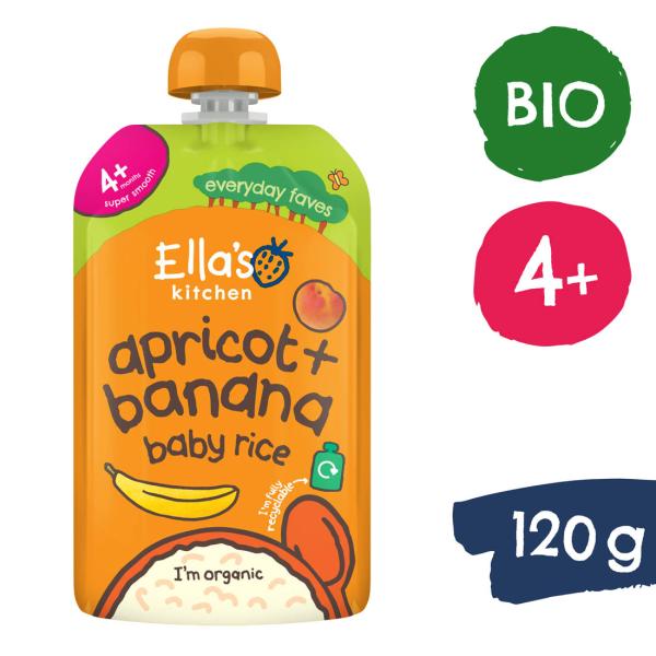 Ella's Kitchen BIO Detská ryža, banán a marhuľa (120 g)