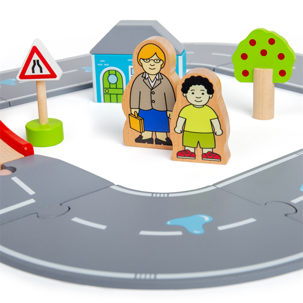 Bigjigs Rail Dřevěná autodráha osmička (obrázek 3)