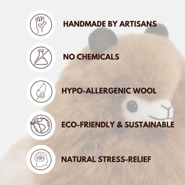 INKARI Plyšová hračka Alpaka Medium Walnut 32cm (obrázek 6)