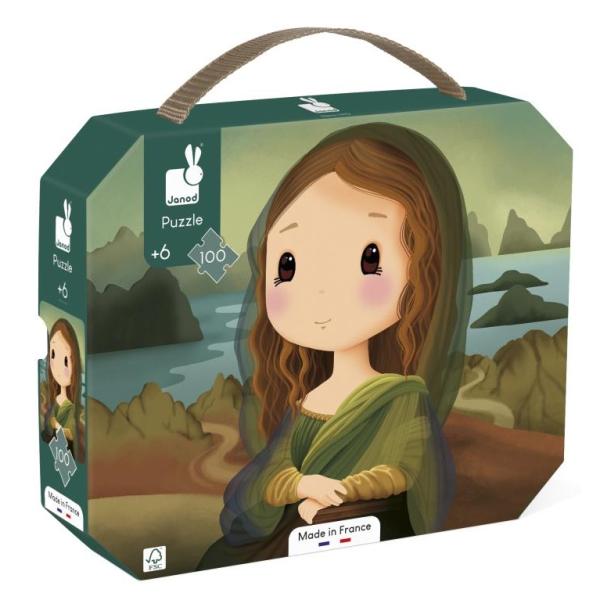 Janod Umelecké puzzle pre deti v kufríku Leonardo da Vinci 100 ks