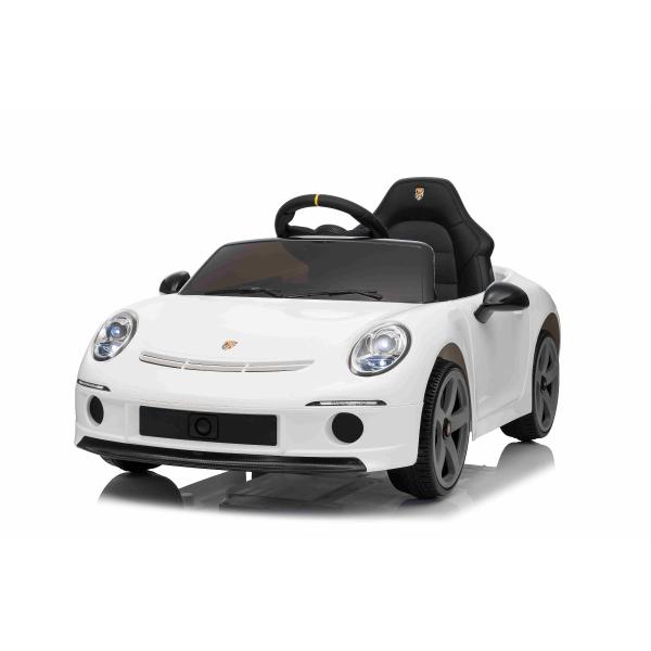 Elektrické autíčko RUF GT 12V, bílé, Otevírací dveře, 2.4 GHz dálkové ovládání, LED sve