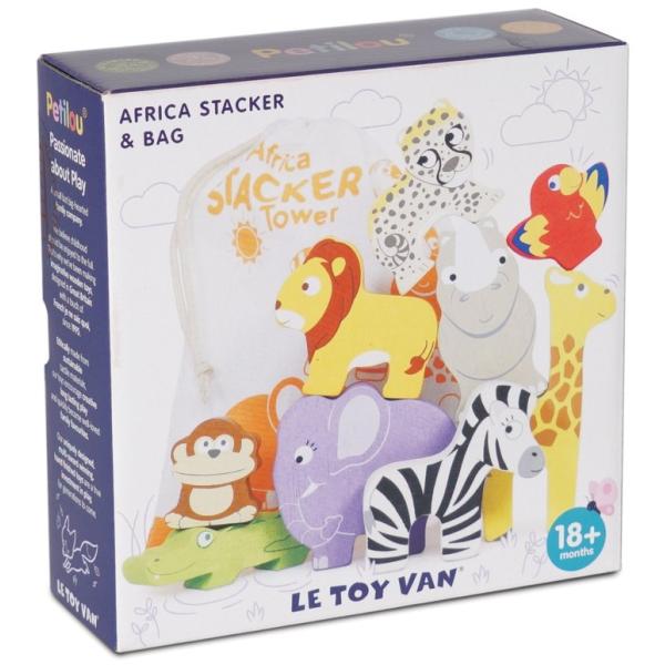 Le Toy Van Petilou Skládací věž Afrika 9 ks (obrázek 4)
