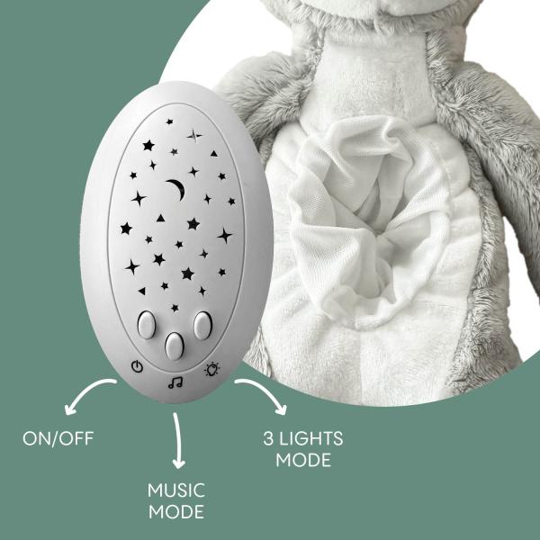 Plyšový dětský spáč s projektorem a melodiemi, Raccoon