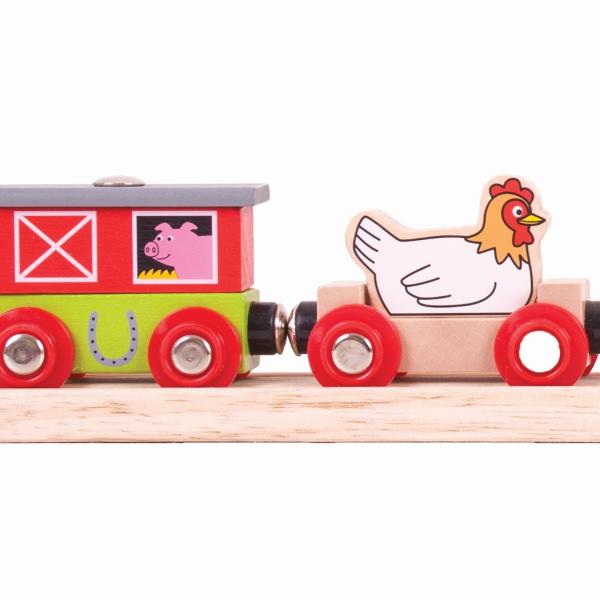 Bigjigs Rail Vláček farma + 3 koleje (obrázek 4)