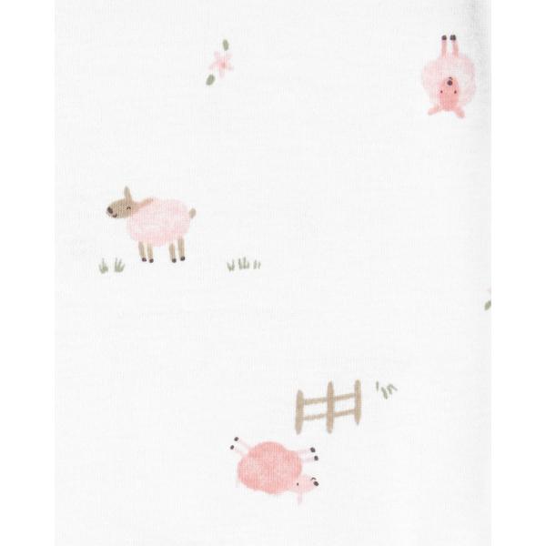 CARTER'S Body dlouhý rukáv Pink Sheeps holka LBB 3ks 18m (obrázek 4)