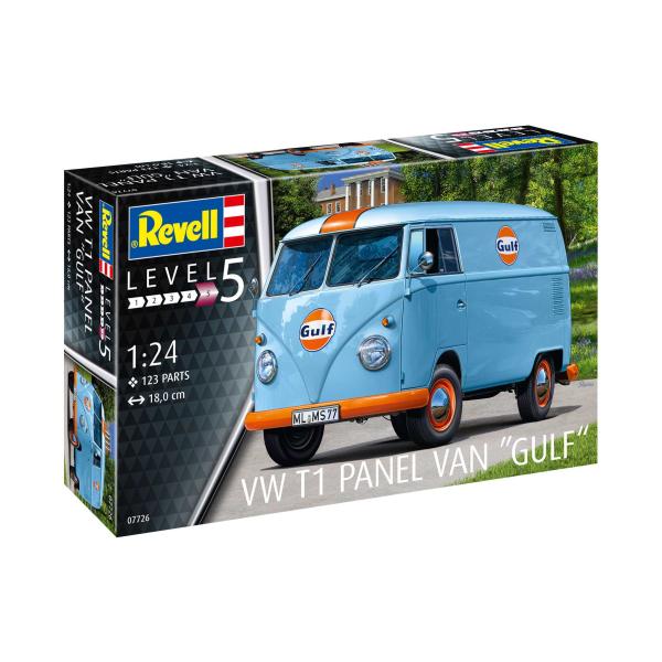 Plastikový model auta 07726 - dodávka VW T1 panel (Gulf dekorácia) (1:24)