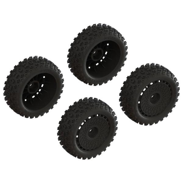 Kolo Arrma s pnevmatikami dBoots 2-HO, črn disk (2)