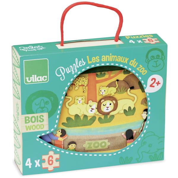 Vilac Dřevěné puzzle zoo