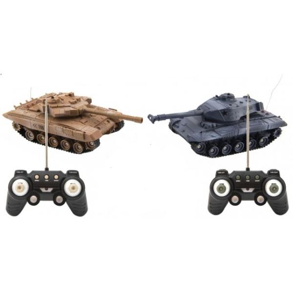 Tank RC 2ks 25cm tanková bitva + dobíjecí pack 27MHZ a 40MHz se zvukem se světlem