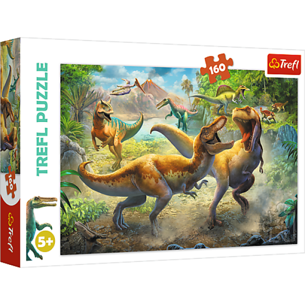 Trefl Puzzle 160 dílků - Bitva Tyranosaurů