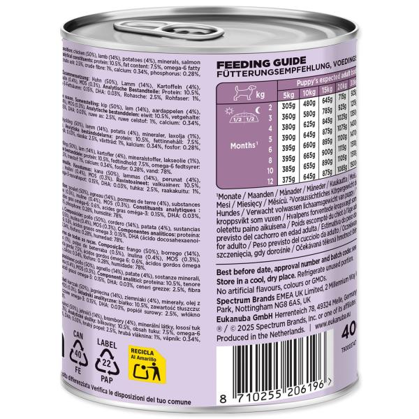 Konzerva EUKANUBA Puppy bohatá na jehněčí se bramborami 400 g (obrázek 5)