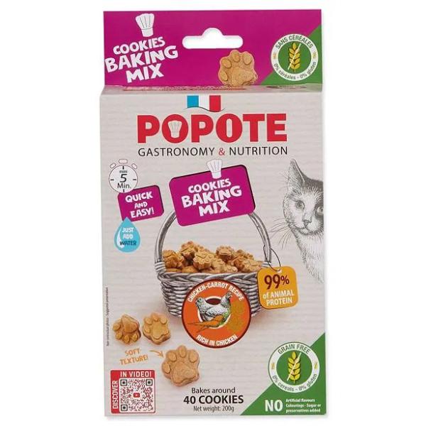 Pečicí směs Popote kuřecí Grain Free pro kočky 200g