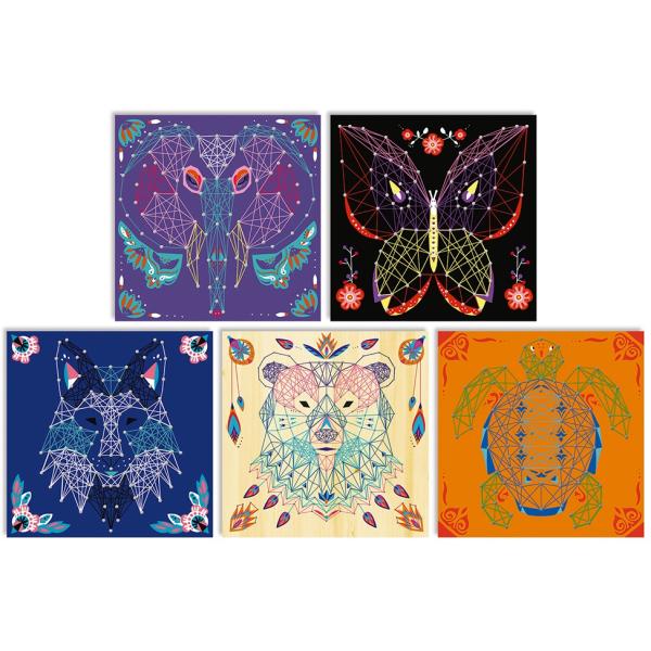 Janod Atelier Tvoříme se šňůrkami Zvířata Sada Deco 8+