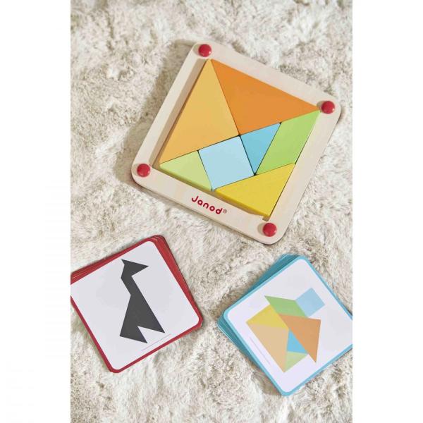 Janod Origami Tangram s předlohami 25 ks karet série Montessori (obrázek 3)