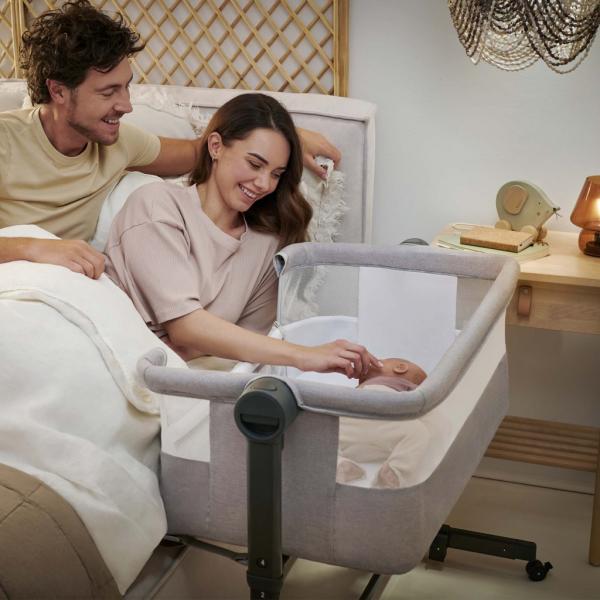 KINDERKRAFT Postýlka dětská polohovatelná Nestee Up2 Full Light Grey (obrázek 3)