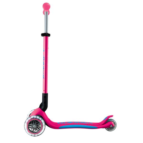 Globber dětská skládací koloběžka Elite Lights Fuchsia (obrázek 10)