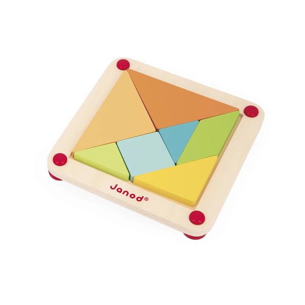 Janod Origami Tangram s předlohami 25 ks karet série Montessori