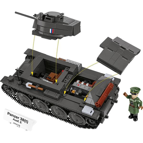 Cobi 2666 World War II Panzer 38(t)/ČKD LT vz. 38, 2v1, 1:28, 705 k, 1 f (obrázek 3)