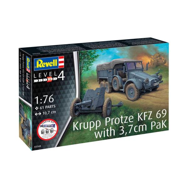 Starter Kit military 73344 - Krupp Protze KFZ 69 s 3,7cm Pak (1:76)
