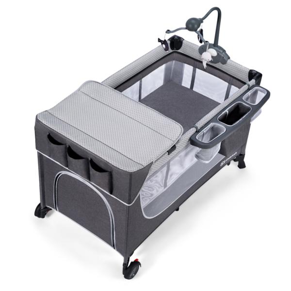 KINDERKRAFT Postýlka cestovní Leody doplňky Leody Grey (obrázek 7)