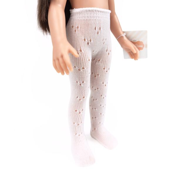 Paola Reina Bílé silonkové punčochy pro panenky o velikosti 32 cm