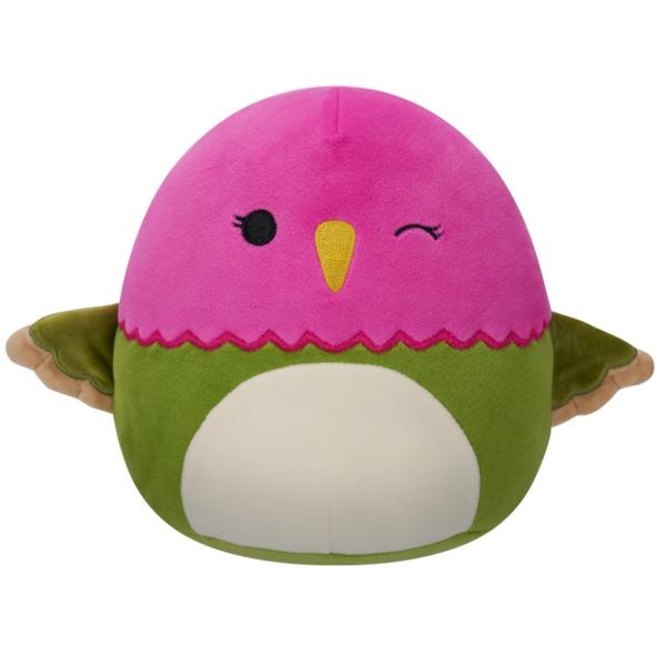 SQUISHMALLOWS Ptáček fuchsiově-zelený plyšová hračka 20cm