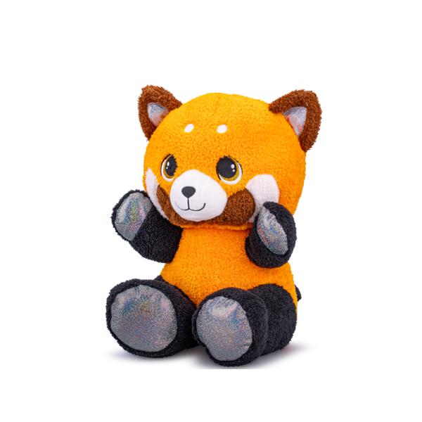 Panda červená plyšová 24cm sediaca