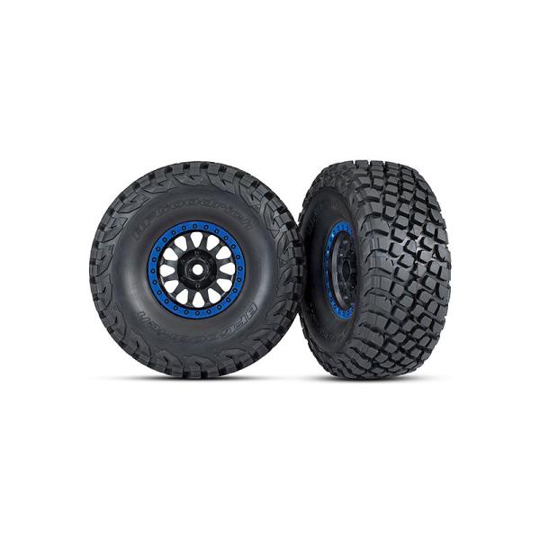 Traxxas bicykel 3.2/2.2", disk Method Racing modrý, pneu Baja KR3 (2)