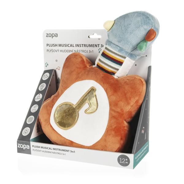 Plyšová hudební hračka 3v1, My first guitar